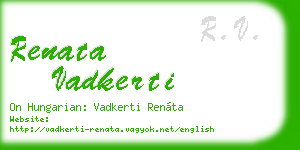 renata vadkerti business card
